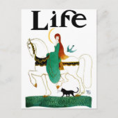 "LADY LUCK" RIDING HORSE BRIEFKAART (Voorkant)