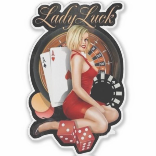 Lady Luck Sticker (Voorkant)