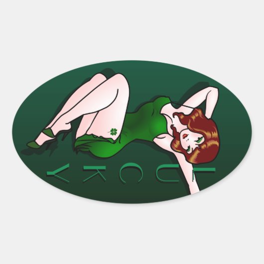 Lady Luck Stickers Lucky Charm Pin-up Sticker (Voorkant)