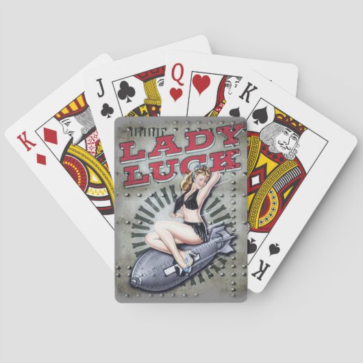 Lady luck WW2-kaarten Pokerkaarten (Achterkant)