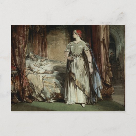 Lady Macbeth, 1850 Briefkaart (Voorkant)
