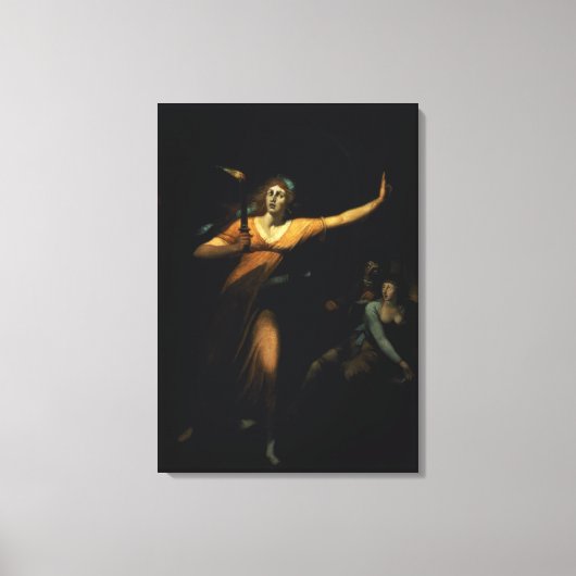 Lady Macbeth Sleepwalk, 1783 (olie op doek) Canvas Afdruk (Voorkant)