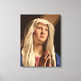 Lady Madonna Praying (Maagd Mary) (Christelijke ku Canvas Afdruk