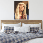 Lady Madonna Praying (Maagd Mary) (Christelijke ku Canvas Afdruk (Insitu (Slaapkamer))