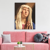 Lady Madonna Praying (Maagd Mary) (Christelijke ku Canvas Afdruk (Insitu (Woonkamer))
