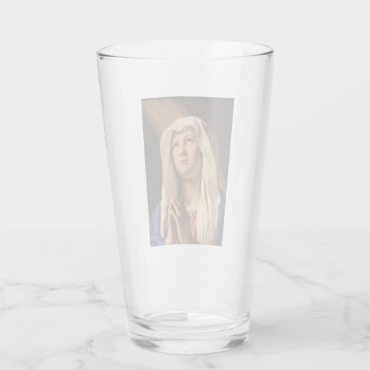 Lady Madonna Praying (Maagd Mary) (Christelijke ku Glas (Achterkant)