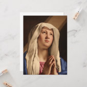 Lady Madonna Praying (Maagd Mary) (Christelijke ku Kaart (Voorkant / Achterkant in situ)