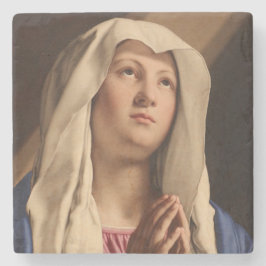 Lady Madonna Praying (Maagd Mary) (Christelijke ku Stenen Onderzetter