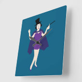 Lady Magiër Vierkante Klok (Hoek)