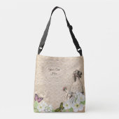  Lady Magnolias en Butterflies Crossbody Tas (Achterkant)