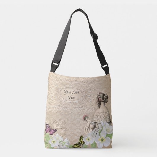  Lady Magnolias en Butterflies Crossbody Tas (Voorkant)