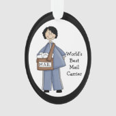 Lady Mail Carrier AcrylicDank u wel Ornament (voorkant)
