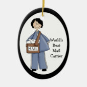 Lady Mail Carrier Hartelijk dank Keramisch Ornament (Voorkant)