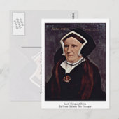 Lady Margaret Butts van Hans Holbein the Younger Briefkaart (Voorkant / Achterkant)