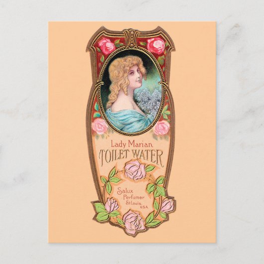  Lady Marian Toilet Water Label Briefkaart (Voorkant)