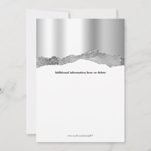 Lady masquerade Venetiaanse gezichtsmasker zilver  Kaart (Achterkant)