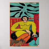 Lady Matisse, Dachshunds en Red Wine Poster (Voorkant)