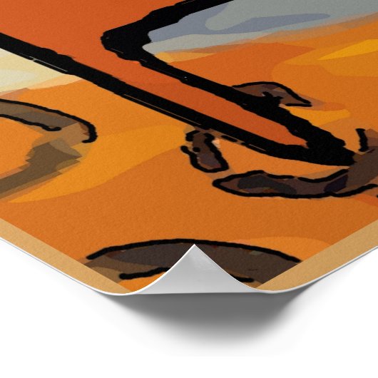 Lady Matisse met Dachshund Poster (Hoek)