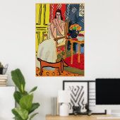 Lady Matisse met Dachshund Poster (Thuiskantoor)
