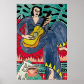 Lady Matisse met gitaar & Coffee Cup Poster (Voorkant)