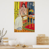 Lady Matisse met Oranje koffiebeker Poster (Keuken)