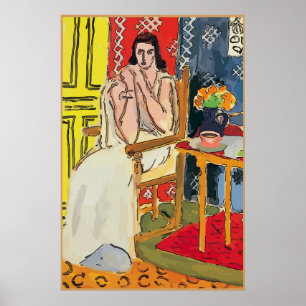 Lady Matisse met Oranje koffiebeker Poster