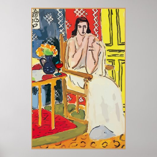 Lady Matisse with Brandy Glass Poster (Voorkant)