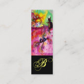 LADY MET BLACK CAT/Venetiaanse Masquerade Ball Mini Visitekaartje (Achterkant)