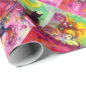 LADY MET BLACK CAT / Venetiaanse Masquerade Cadeaupapier (Rol Hoek)