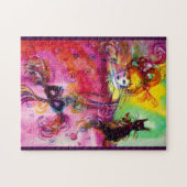 LADY MET BLACK CAT / Venetiaanse Masquerade Legpuzzel (Horizontaal)