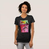 LADY MET BLACK CAT / Venetiaanse Masquerade T-shirt (Voorkant volledig)