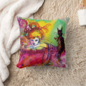 LADY MET BLACK CAT Venetian Masquerade Ball Kussen (Deken)