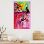 LADY MET BLACK CAT Venetian Masquerade Ball Poster (Keuken)