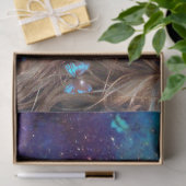 LADY MET BLUE BUTERRFLY Beauty in Natuur Tissuepapier (Geschenk)