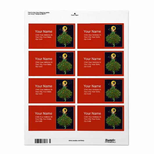 LADY MET CHRISTMAS GIFTS ART DECO BEAUTY MODE ETIKET (Full Sheet)