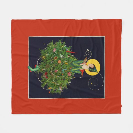 LADY MET CHRISTMAS GIFTS ART DECO BEAUTY MODE FLEECE DEKEN (Voorkant (Horizontaal))