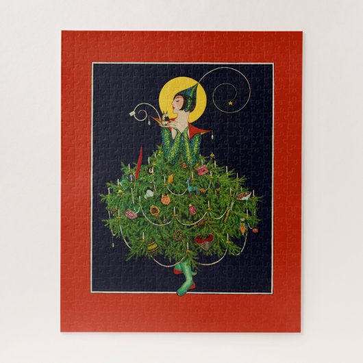 LADY MET CHRISTMAS GIFTS ART DECO BEAUTY MODE LEGPUZZEL (Verticaal)