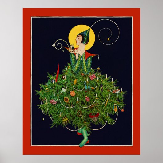 LADY MET CHRISTMAS GIFTS ART DECO BEAUTY MODE POSTER (Voorkant)