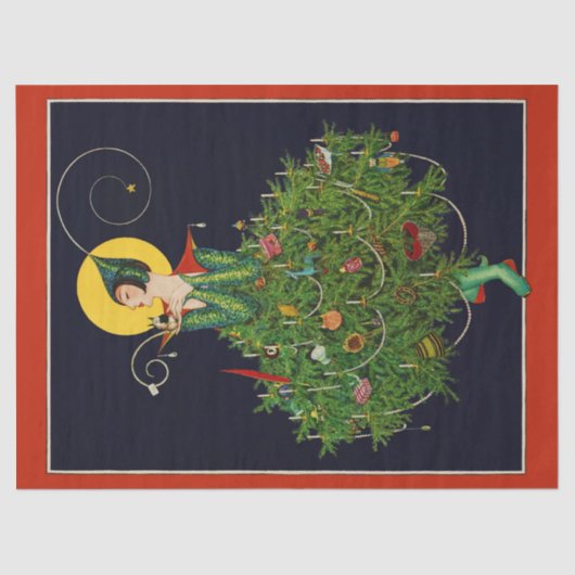 LADY MET CHRISTMAS GIFTS ART DECO BEAUTY MODE TISSUEPAPIER (Voorkant)