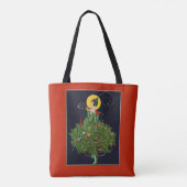 LADY MET CHRISTMAS GIFTS ART DECO BEAUTY MODE TOTE BAG (Achterkant)