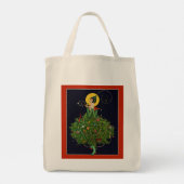 LADY MET CHRISTMAS GIFTS ART DECO BEAUTY MODE TOTE BAG (Achterkant)