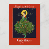 LADY MET CHRISTMAS GIFTS ART DECO Xmas Briefkaart (Voorkant)