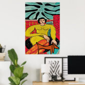 Lady met Dachshund Poster (Thuiskantoor)