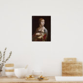 Lady met een Ermine, Leonardo da Vinci, 1485 Poster (Keuken)