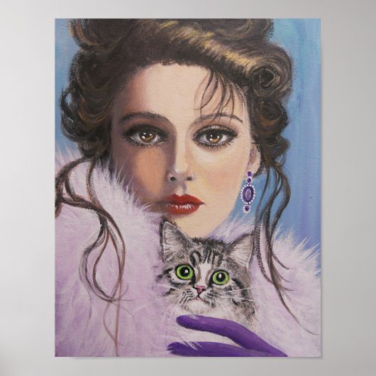 LADY MET EEN KAT, POSTER (Voorkant)