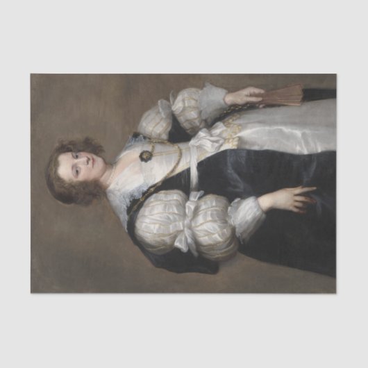 Lady Met een ventilator van Anthony van Dyck Tissuepapier (Voorkant)