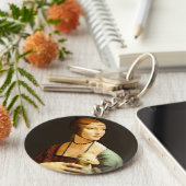 Lady met Ermine Sleutelhanger (Zijkant)