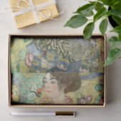 Lady met fan, Gustav Klimt, 1907, art nouveau, vin Tissuepapier (Geschenk)