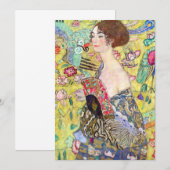 Lady met Fan van Gustav Klimt,  Japonisme (Voorkant / Achterkant)