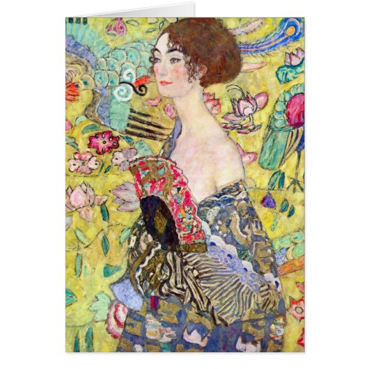Lady met Fan van Gustav Klimt,  Japonisme (Voorkant)